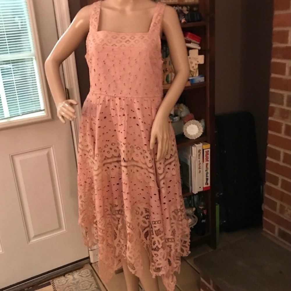 NWT $229 Anthropologie | Maeve | Lined Lattice Dress